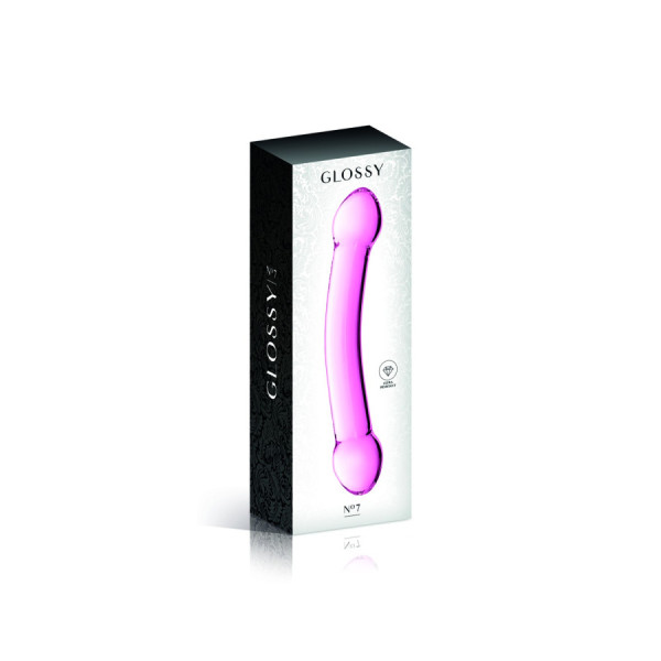 Double dong en verre rose  n°7 Glossy 